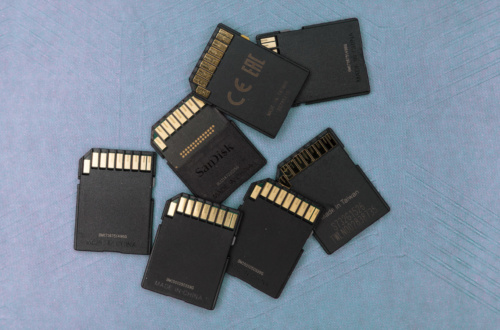 group of sd cards